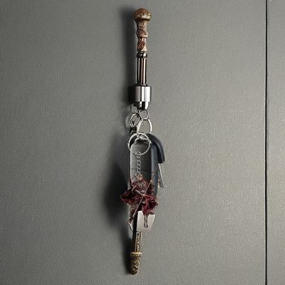 Mito da bruxa enforcada Wukong Chave de chave acrílica preta 2D Pendente de moda para viagens