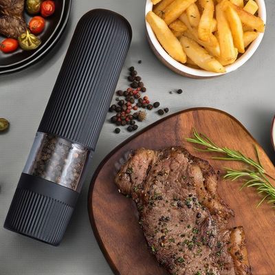 Conjunto de moinho de pimenta elétrico moinhos de cerâmica sustentáveis para casa e temperos sólidos