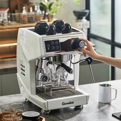 Máquina de expresso profissional de cabeça única para escritório Sensor Bluetooth de cobre