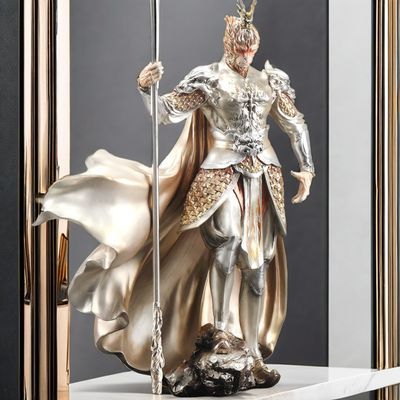 Mitologia Negra Wukong Golden Hoop Figure vs Buda Design Contemporâneo Ornamento Doméstico