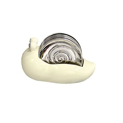 Conjunto de utensílios de cozinha com recipiente de caracol cerâmico pintado à mão