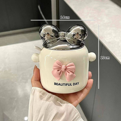 Recipiente de alimentos Container de gordura de cerâmica espessado Cisterna de armazenamento de frasco para cozinha resistente ao calor