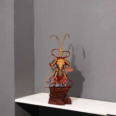 Aniversário Sun Wukong Golden Hoop 3D Resin Figure Design Contemporâneo Metal Ornamento Colecionável