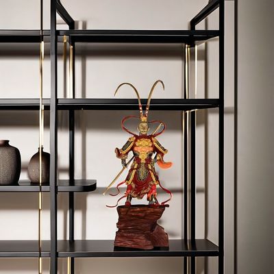Anniversary Desktop Colecionável Custom 3D Metal Sun Wukong Resina Figura com Golden Hoop