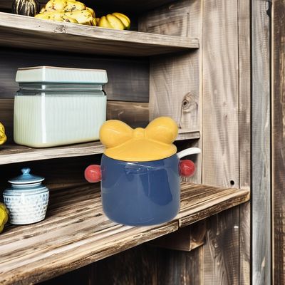 Armazenamento de cozinha Jar de cerâmica de estilo nórdico com tampa de madeira de bambu para organização de despensa