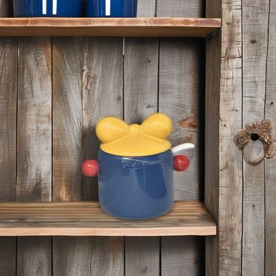 Armazenamento de cozinha Jar de cerâmica de estilo nórdico com tampa de madeira de bambu para organização de despensa