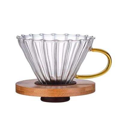 Servidor de café de vidro de tipo metal para cozinha barista resistente ao calor