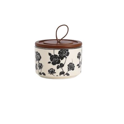 Recipiente de alimentos Canister de cerâmica para jóias Especiarias de chá Mel em design clássico vintage