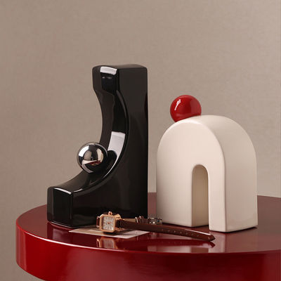 Behanmei Cerâmica Bookends Arte Moderna Estilo Antigo Decorações para a casa final Sala de estar
