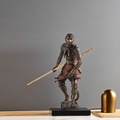 Jogo Contemporâneo Black Myth Legends Personalizado 3D Wukong estátua em liga com tema de arte