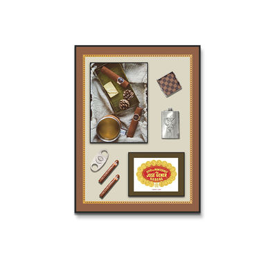 Muralhas 3D realistas para uma atmosfera artística moderna de Cigar Coffee Shop