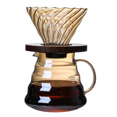 Ferramentas de café e chá Tipo de pote de café Conjunto de servidor de vidro portátil para acampamento e viagens