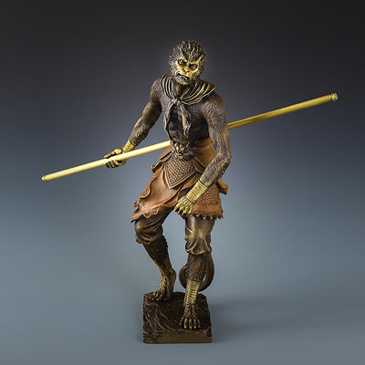 Tamanho personalizado Fusão exclusiva de tamanho personalizado Mito Negro Wukong Estátua 3D para decoração