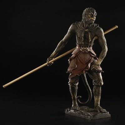 Tamanho personalizado Fusão exclusiva de tamanho personalizado Mito Negro Wukong Estátua 3D para decoração