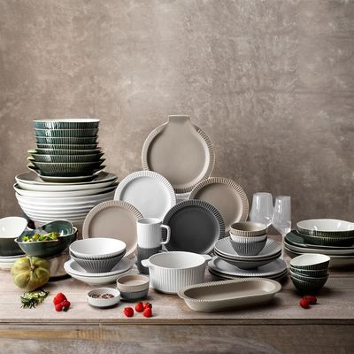 Crackle Glaze Modern Nordic Ceramic Dinnerware Set Dimensões personalizadas e características descartáveis