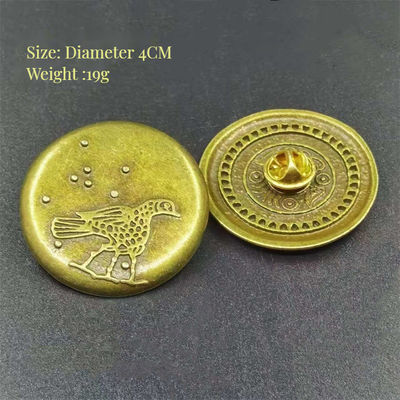 Exclusivo Black Myth Monkey King Gold Hoop Ring Badge Set Full Metal Item