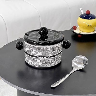 National Tide Design Placa de frutas de cerâmica de várias camadas para sala de estar em casa Microondas