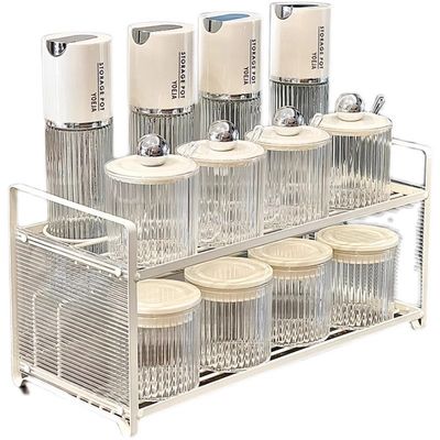 Organizador de gabinete de rack de especiarias personalizado para soluções de armazenamento de cozinha de poupança de espaço
