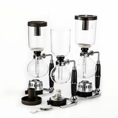 Máquina de sifonar de café manual de vidro de alto borosilicato 3 xícaras 5 xícaras