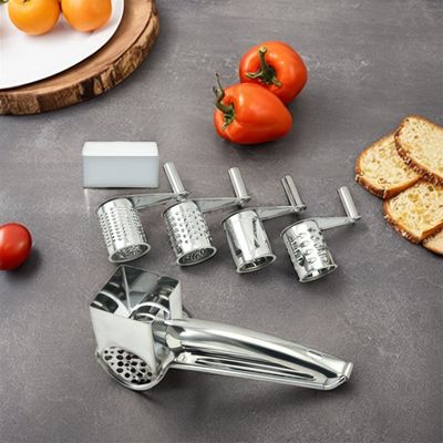 Grateira rotativa de cobre de tipo metal para fácil trituração de queijo e nozes em cozinhas domésticas
