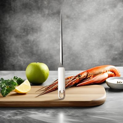 Ferramentas de frutos do mar Remover de casca de camarão de metal ergonômico e raspador de escamas de peixe para cozinheiros domésticos