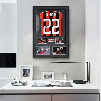Estilo pós-moderno Coleção Ronaldo 3D Wall Art Montado Campeonato de Futebol Camisa Quadro Fotográfico