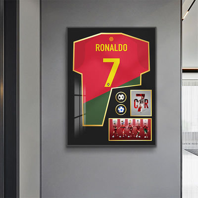 Sala de estar Casa Hotel Escritório Cores personalizadas Ronaldo Crystal 3 Coleção de Camisa de Futebol