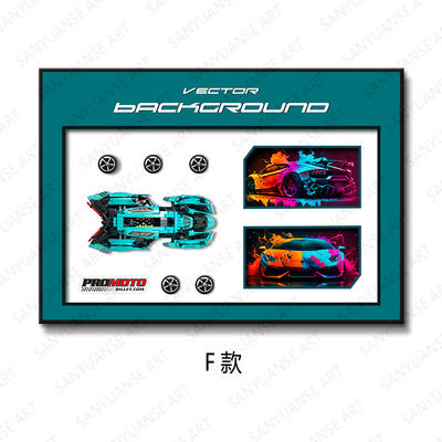 Customização de pintura de parede de cores Blocos de construção 4S Concessionária de automóveis Pinturas murais 3D