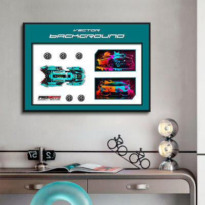 CAVALHOS Criativo Design Suspensão Arte de parede de vidro de cristal para showroom de carros esportivos de luxo