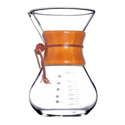 Restaurantes'Essential 800ML vidro isolado máquina de café Dripper Conjunto com manga de bambu