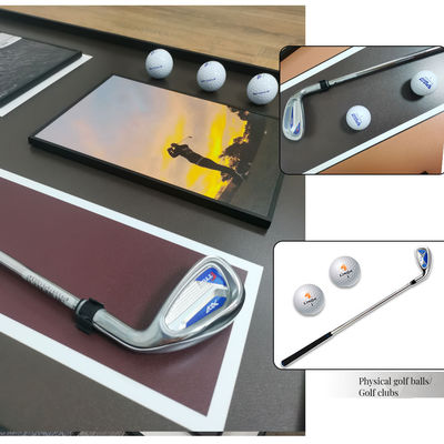 Pintura de cristal contemporânea de vidro de golfe de natureza morta Arte mural para sala de estar quarto