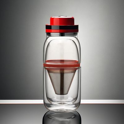 Unisex Portátil de vidro transparente Caixinha de café e chá