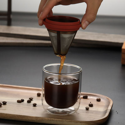 Unisex Portátil de vidro transparente Caixinha de café e chá