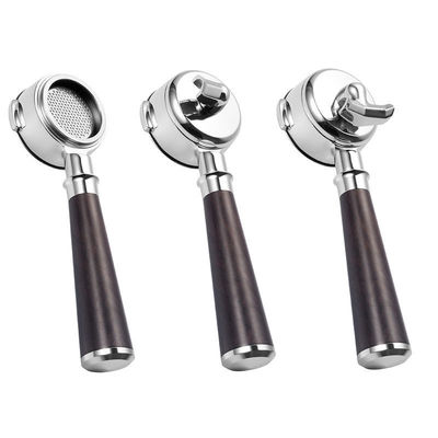 Portafiltro de café Reutilizável Single Double Spout 2 Copo Cesto sem fundo Manutenção de madeira E61 Cozinha