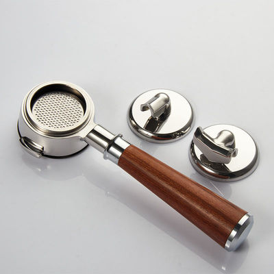 Portafiltro de café Reutilizável Single Double Spout 2 Copo Cesto sem fundo Manutenção de madeira E61 Cozinha