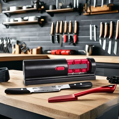 Ferramenta de uso doméstico de diamante cerâmica de 4 em 1 afiador de faca de aço carbono