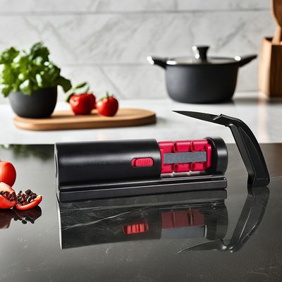 Ferramentas de cozinha duráveis 4-em-1 Manual de aço afiador de faca cerâmica diamante Whetstone