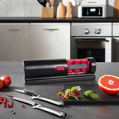 Ferramentas de cozinha duráveis 4-em-1 Manual de aço afiador de faca cerâmica diamante Whetstone