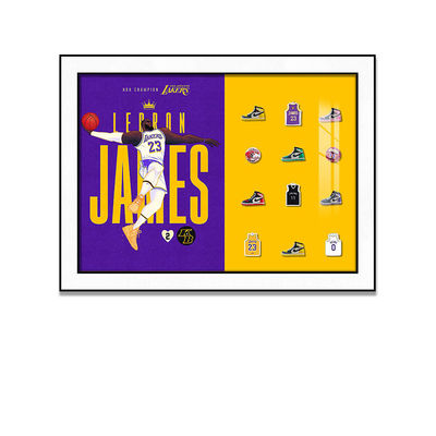 Rectangular pintura decorativa da estrela de basquete Jordan LeBron James para enforcamento