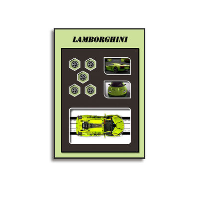 Arte de parede do carro de bloco 3D de formato elétrico para fundo de sofá moderno e mural ao lado da cama