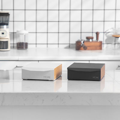 White Modern Design Espresso Coffee Knock Box Armazém de madeira Metal Alumínio Feature