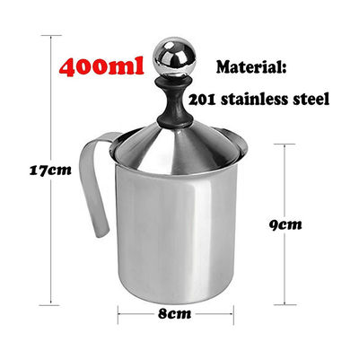 800 ml Mixer de leite de café portátil HomeGoal Espinha manual de aço inoxidável com filtro