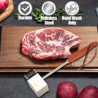 Descongelamento de bifes e aves de capoeira feito mais fácil com o suavizador de carne de aço inoxidável de 36 lâminas