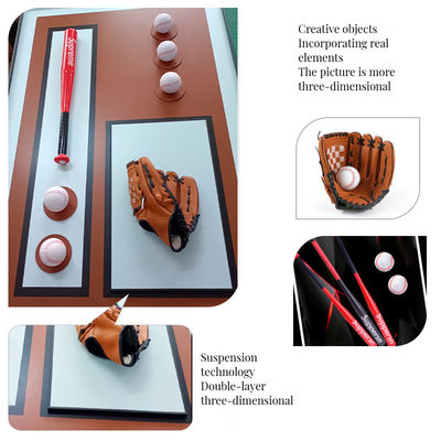 Eletrônico Hanging Baseball Arte de parede estilo pós-moderno para Home Office Hotel Decoração