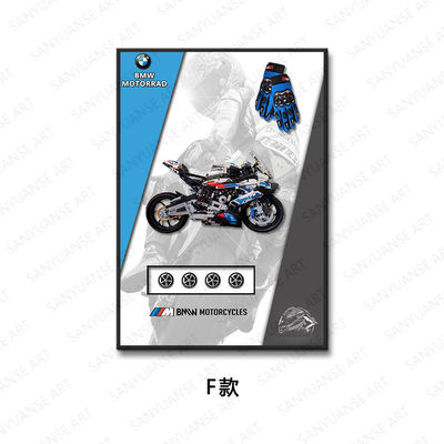 Blocos de construção elétricos de tamanho personalizado de carro esportivo quadro de exibição de parede para decoração de interiores de casa moderna