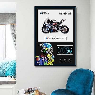 Decoração de casa moderna Vidro Cristal Blocos de construção Luxo Desporto Carro Parede de arte