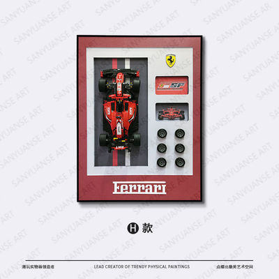 Automóveis desportivos modernos personalizados Modelos de casas de luxo Estruturas de blocos de parede Quadro de exibição para escritório doméstico