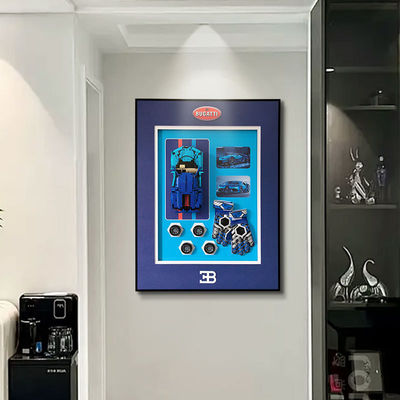 Automóveis desportivos modernos personalizados Modelos de casas de luxo Estruturas de blocos de parede Quadro de exibição para escritório doméstico