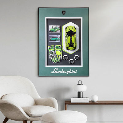 Automóveis desportivos modernos personalizados Modelos de casas de luxo Estruturas de blocos de parede Quadro de exibição para escritório doméstico