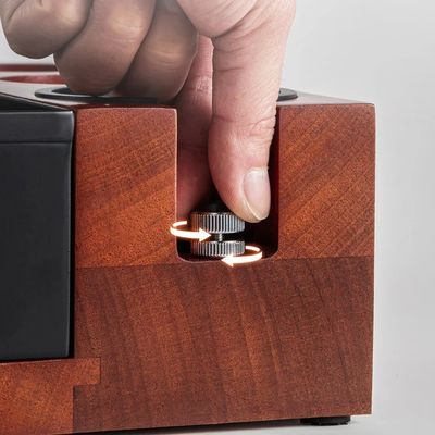 Ferramentas de café de restaurante Caixa de batida de madeira multifuncional com suporte de aço inoxidável 58mm